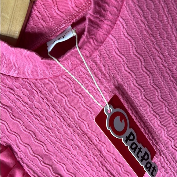 PatPat Pink Long Sleeve Dress with Puff Shoulders - Picture 5 of 16